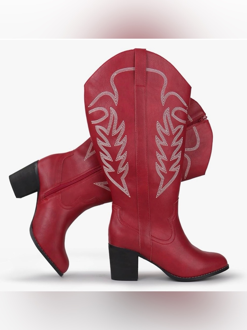Chicbloom Extra Wide Calf Cowgirl Boots